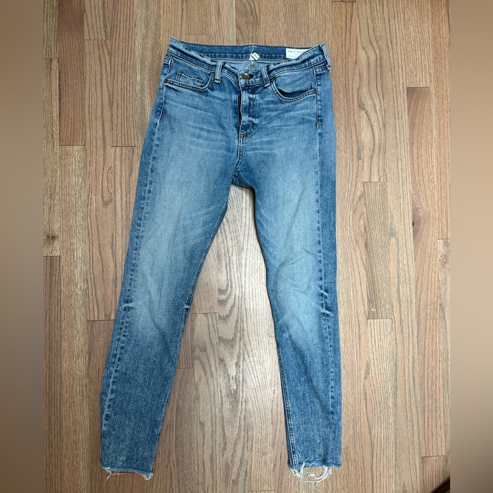 RAG & BONE Washed Out Denim Skinny Jeans SZ 27
